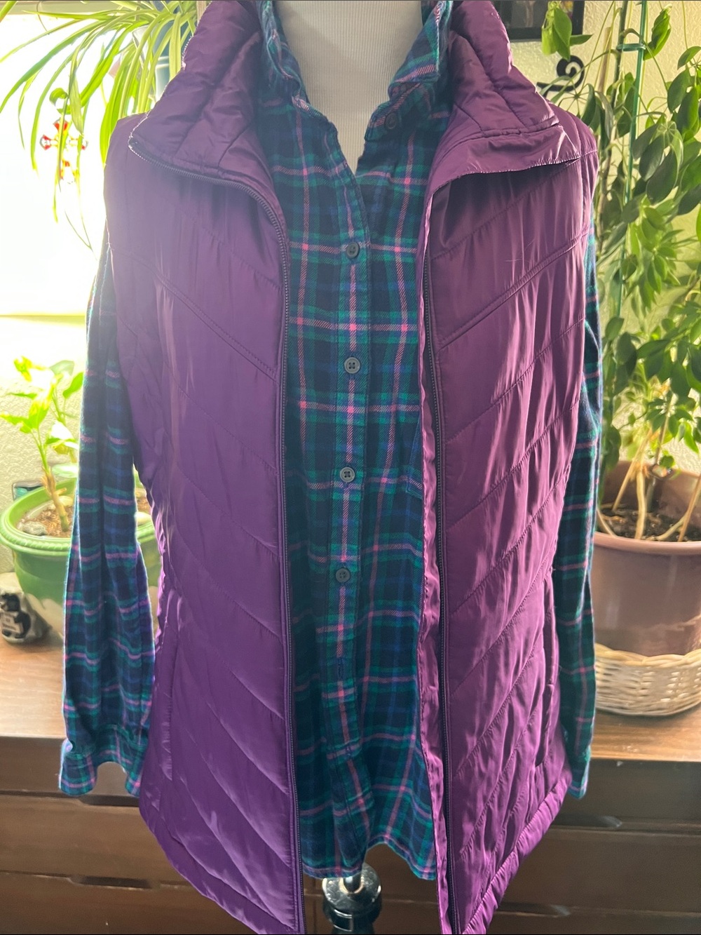 Columbia Purple Quilted Packable Vest